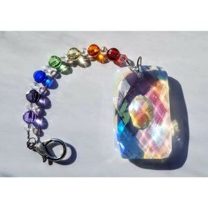 Crystal Suncatcher 63mm AB with Chakra Crystal